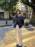 詩丹蕊學(xué)院風(fēng)拼接外套棉服女學(xué)生冬季甜美羽棉襖絨服女寬松保暖面包服 藏青色 均碼【可備注碼數(shù)】 曬單實(shí)拍圖