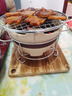 豪祥（HAOXIANG）陶瓷燒烤爐圍爐煮茶爐子家用室內(nèi)戶外木炭庭院碳明火溫茶壺泡茶器 中號(hào)碳爐搭配烤網(wǎng)+鐵架+木墊 曬單實(shí)拍圖