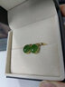 歐采妮和田玉耳釘天然玉石18K金鑲玉耳墜玉耳環(huán)和田碧玉耳鉤耳飾附證書 定制款 一物一證 曬單實拍圖