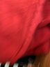帕羅（PALUOPO）100%純山羊絨針織開(kāi)衫女秋冬外套絞花純色外搭保暖加厚毛衣內搭 大紅夾花 S 155/95 曬單實(shí)拍圖