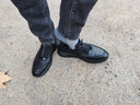 三利泰（SANLITAI）特大碼男鞋46加大號加寬休閑皮鞋47秋季新款運動(dòng)鞋48黑色男士單鞋 68815黑色 47 曬單實(shí)拍圖