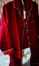 珊目尔（SMR）【520送礼】真丝睡衣男女长袖两件套情侣款6A级100%桑蚕丝家居服 酒红色【女款】 XL码 实拍图