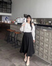 ELLE【100%棉】白色度假風(fēng)鏤空無袖掛脖連衣裙女2024夏季新款小眾設(shè)計(jì) 白色 S 曬單實(shí)拍圖