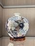 嵐景閣景德鎮(zhèn)陶瓷花瓶大師手繪青花半刀泥描金新中式客廳桌面工藝品擺件 青花描金花開富貴石榴瓶 27cm 曬單實(shí)拍圖