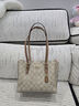 COACH【七夕禮物】蔻馳Mollie 25  可拆卸肩帶 斜挎Tote購(gòu)物袋 女士 卡其色老花C4250-IMNLJ 現(xiàn)貨 曬單實(shí)拍圖