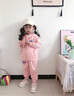 G.DUCKKIDS女童春裝套裝兒童外套三件套春秋2025新款1-3歲小童女寶寶秋季潮 粉紅色 JH小姑娘三件套 90 cm 曬單實(shí)拍圖