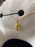 安道子999足金項(xiàng)鏈黃金吊墜金鑲玉和田玉水滴墜子牡丹花掛墜送媽媽母親 牡丹花足金和田玉吊墜+S925銀鏈 曬單實(shí)拍圖
