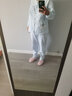 柔曼綺純棉孕婦睡衣夏季薄款長袖月子服春秋產(chǎn)后哺乳家居服 DXE-960淺藍 L(建議90-125斤) 曬單實拍圖