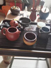 石茗堂2025新款電木茶盤家用功夫茶具輕奢簡(jiǎn)約茶臺(tái)德國(guó)電膠木現(xiàn)代茶托盤 祥云嵌銅茶盤（咖啡料） 50*30*5cm 曬單實(shí)拍圖