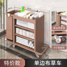 申梵（SHENFAN）酒店布草車客房專用工作車賓館打掃衛(wèi)生工具車小型清潔保潔手推車 加厚單邊扶手4寸地毯輪 曬單實拍圖