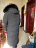啄木鳥(niǎo)品牌爸爸裝冬季外套中老年人羽絨服男加厚中長(cháng)款過(guò)膝高檔鵝絨大衣 加長(cháng)款-黑色-貉子毛 XL 【建議130-150斤穿】 曬單實(shí)拍圖