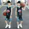 浣莎男童籃球服速干衣套裝2022夏季新款無(wú)袖背心兒童帥氣8-12歲男孩夏裝中大童訓練運動(dòng)球衣兩件套 黑色滿(mǎn)天星數碼標準碼 150cm【140-150cm 60-75斤】 曬單實(shí)拍圖