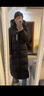 雪中飛女士羽絨服長(cháng)款冬季加厚過(guò)膝保暖美拉德連帽休閑百搭潮流羽絨外套 寶石黑 S (155) 曬單實(shí)拍圖