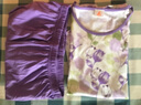 銅?！旧虉?chǎng)同款】棉圓領(lǐng)睡衣女夏短袖睡衣家居服女士睡衣套裝VJ093 紫英花飛-白-紫 S (160/85) 曬單實(shí)拍圖