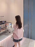 莫代爾棒球服外套女2025春秋季新款加厚初高中學(xué)生寬松時尚韓版夾克上衣 粉色 M 曬單實(shí)拍圖