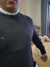TOMMY HILFIGER【休閑純棉】春夏季男女商務正裝通勤條紋純色長袖襯衣襯衫外套 【條紋繡標襯衫】-深灰白條紋7I3 L （推薦：150-165斤） 曬單實拍圖