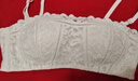 歌力諾（GORRENNO）無肩帶抹胸女夏蕾絲內(nèi)衣小胸聚攏掛脖裹胸防走光無鋼圈隱形文胸罩 白色 M 適合70C 75A/B 曬單實拍圖
