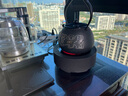 璽翰雅日本原裝進(jìn)口鑄鐵壺古錢砂鐵泡茶壺電陶爐煮茶壺日式燒水壺純手工家用高檔鐵壺茶道收藏送禮 象嵌饕餮紋鐵壺+巖肌電陶爐 1300ml 曬單實(shí)拍圖