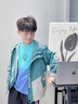 G.DUCKKIDS男童外套春秋款2024新款兒童秋裝上衣男孩秋季洋氣炸街帥氣潮童裝 綠色 春秋款 130 (參考年齡7-8歲)(參考年齡7 曬單實(shí)拍圖