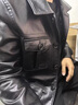 恒源祥2025新款皮衣海寧真皮皮衣男綿羊皮機(jī)車獵裝真皮夾克翻領(lǐng)短款外套 黑色 175/XL 曬單實(shí)拍圖
