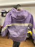 Hello Kitty女童沖鋒衣兒童外套春秋防風(fēng)衣?lián)u粒絨中大童三合一外套008紫120 曬單實(shí)拍圖