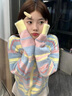 DXOT彩色設計毛衣外套女早初秋2025新款韓系慵懶風(fēng)針織衫秋冬多巴胺風(fēng) 彩色條紋 M 建議95-110斤 曬單實(shí)拍圖