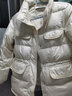 betu百圖女裝冬季新款羽絨服時(shí)髦小香風(fēng)外套拼接款羽絨服女2210T07 米白 M 曬單實(shí)拍圖