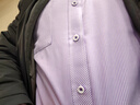 羅蒙（ROMON）保暖加絨襯衫男士長(cháng)袖秋冬加厚條紋襯衣男中青年商務(wù)休閑抗皺免燙 05-39藍色條紋+05-67紫色條紋 38 碼(加絨加厚) 曬單實(shí)拍圖