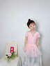 舞東方兒童舞蹈服女童練功服秋冬季中國舞跳舞芭蕾舞裙幼兒長(cháng)袖演出服裝 藕粉色【短袖】 110  (高105-110cm 重25-33斤) 曬單實(shí)拍圖