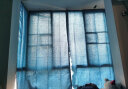 诺罗免打孔窗帘魔术贴简易短帘卧室纯色全遮光防晒隔热 涤阳麻蓝色 魔术贴式 成品：宽1.3米*高2米/1片 实拍图