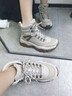 Jeep吉普戶外工裝靴女2024新款高幫鞋沙漠徒步短靴防滑厚底登山馬丁靴 白灰色 37 曬單實(shí)拍圖