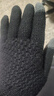 HJZH個(gè)性手套冬季男女同款加絨加厚毛線(xiàn)防滑騎行分指防寒針織保暖手套 黑色 均碼【滌綸混紡】 曬單實(shí)拍圖