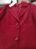 Missdaling品質(zhì)簡(jiǎn)約西裝領(lǐng)雙面呢羊毛大衣女秋冬新款高貴氣質(zhì)羊毛絨中年女裝 深紅色 3XL （130-140斤） 曬單實(shí)拍圖