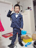 羅蒙兒童西裝套裝2025新款男童主持人花童中大童鋼琴畢業(yè)演出服禮服狂 三件套 外套+褲子+領(lǐng)結 130 曬單實(shí)拍圖