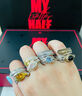 ROCK&RIDE粉水晶羽毛戒指  S925純銀活口戒復(fù)古潮流送女友禮物 11-21號(hào)（適合指圈周長51-61mm） 曬單實(shí)拍圖