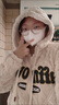 LPOX棉服女美式復(fù)古菱格連帽外套男女冬季高級(jí)感加絨加厚羊羔毛絨 杏色 L 建議95-115斤 曬單實(shí)拍圖