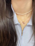 完美愛琺瑯鈴蘭花黃金項鏈女士漸變足金吊墜生日禮物送女友老婆輕奢小眾 紫色漸變鈴蘭花掛墜+銀鏈【紀(jì)念品】 曬單實拍圖