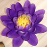 戴玉堂 陶瓷蓮花仿真花裝飾白蓮花禪意車(chē)載擺件佛前供花車(chē)飾白色荷花 D04-55B 帝王蓮 紫色 荷葉 中小 曬單實(shí)拍圖