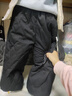 童泰（TONGTAI）寶寶棉褲冬季男童女童夾棉長褲兒童純棉內(nèi)里褲子休閑外出童裝 黑色 120 cm（不可開襠） 曬單實拍圖