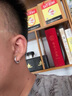 QMXD 莫比烏斯環(huán)耳釘男潮韓版嘻哈男士耳環(huán)單只男生耳圈痞帥男士耳飾 單只 曬單實(shí)拍圖
