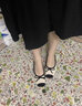 九寸陽(yáng)光溫柔芭蕾瓢鞋平底鞋法式復古軟底銀色新中式單鞋春夏季小香風(fēng)女鞋 蝴蝶結單鞋米白色（偏小一碼） 38 曬單實(shí)拍圖