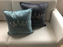米樂(lè )皇冠刺繡抱枕套不含芯客廳沙發(fā)靠枕正方形床頭靠背墊現代簡(jiǎn)約 淺藍(皇冠刺繡) 45*45cm抱枕套+枕芯 曬單實(shí)拍圖