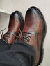老爺車(chē)皮鞋男真皮大頭鞋男士商務(wù)正裝皮鞋透氣頭層牛皮鞋厚底寬胖腳男鞋 WK3619棕色 42 曬單實(shí)拍圖