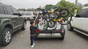 ZENTORACK汽車(chē)車(chē)載自行車(chē)架后掛架子 后掛式懸掛架 車(chē)尾架  SUV兩廂后托式 不銹鋼（新版防脫落）掛三輛 曬單實(shí)拍圖
