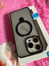 ROCK適用蘋(píng)果15 ProMax手機(jī)殼iPhone15 ProMax保護(hù)套Magsafe磁吸支架不沾指紋防摔全包簡(jiǎn)約男女款鈦黑 曬單實(shí)拍圖