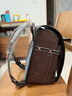Dioorso包蓋鎖款日本小學(xué)生書(shū)包減負護脊1-3-6年級大容量雙肩包抗壓防溺 男款咖啡色（100%日本品牌） 曬單實(shí)拍圖