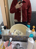 佰藍(lán)嬌 牛仔外套女2021春裝新款春季女裝春秋時(shí)尚韓版休閑小個(gè)子女士開(kāi)衫夾克短外套學(xué)生短款薄上衣 酒紅色 L 曬單實(shí)拍圖