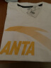 安踏（ANTA）t恤男士短袖夏季薄款圆领潮流大logo纯色舒适透气跑步上衣运动服 大logo-1纯净白色/金标 M/170 实拍图