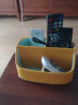 多样屋（TAYOHYA）遥控器收纳盒桌面杂多储物盒PU革客厅茶几简约创意收纳 黄色 实拍图