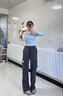 衣品天成高腰工裝褲闊腿休閑褲子女高級(jí)感2025春夏季針織寬松直筒運(yùn)動(dòng)褲女 曬單實(shí)拍圖